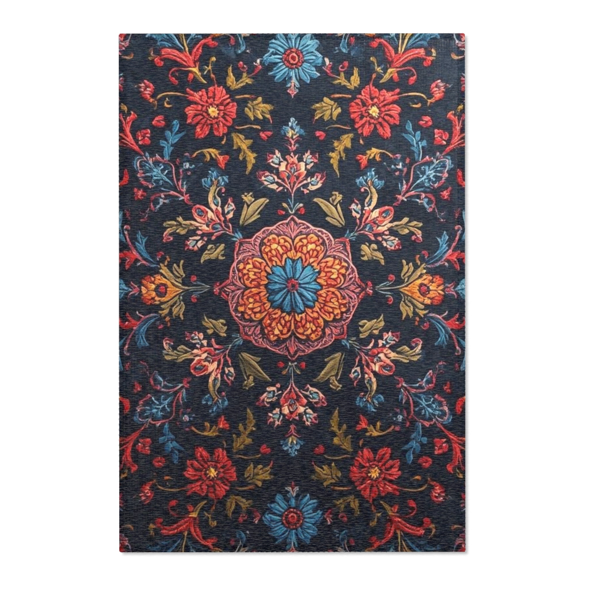 Vintage Floral Area Rug Bohemian Home Decor Living Room - Rosetta Creative Boutique
